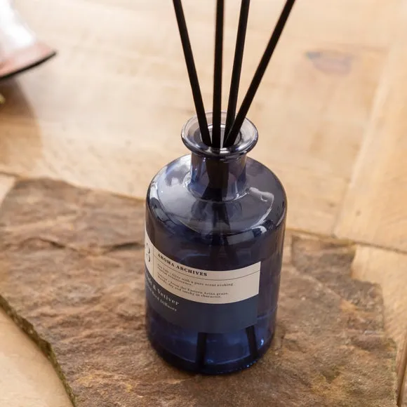 Reed Diffuser Sea Salt Vetiver - Blue Glass