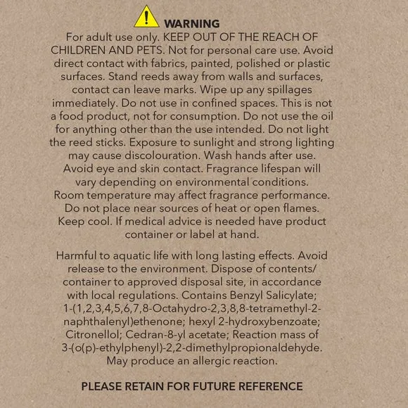 Reed Diffuser Sea Salt Vetiver - Blue Glass