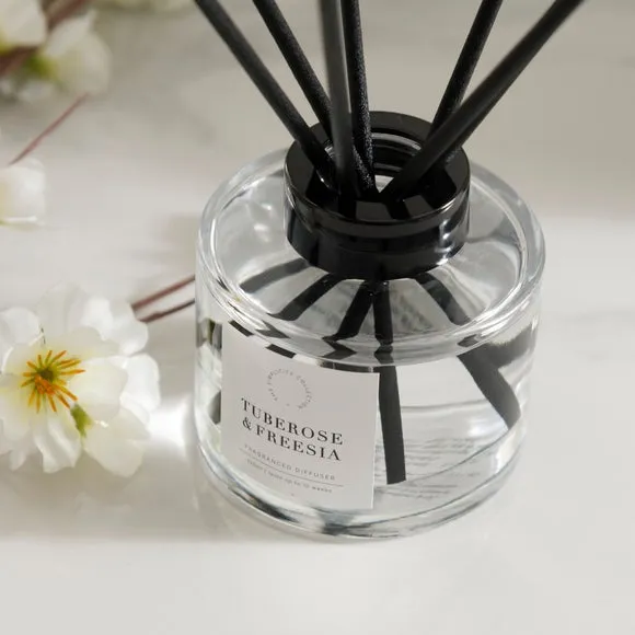 Reed Diffuser Tuberose Freesia - Clear, Glass