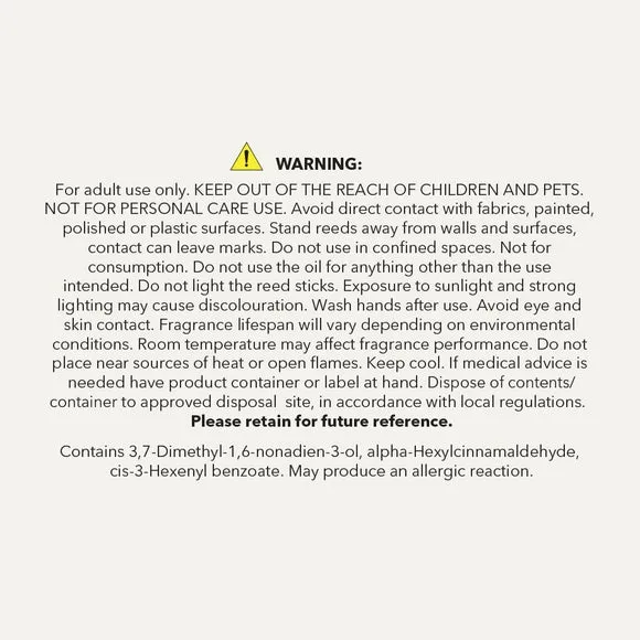 Reed Diffuser Tuberose Freesia - Clear, Glass