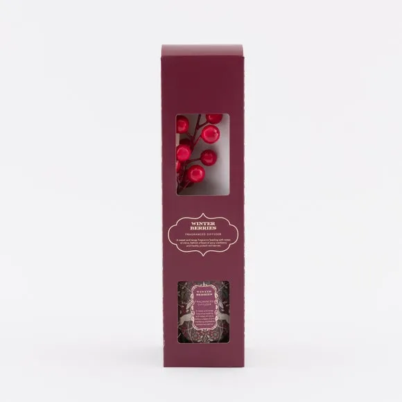 Reed Diffuser with Berry Stem - Red, Glass