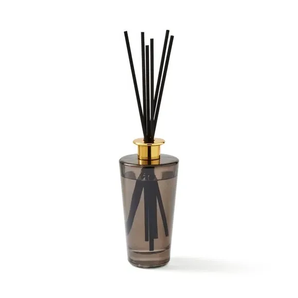 Reed Diffuser with Black Reeds - Brown Glass