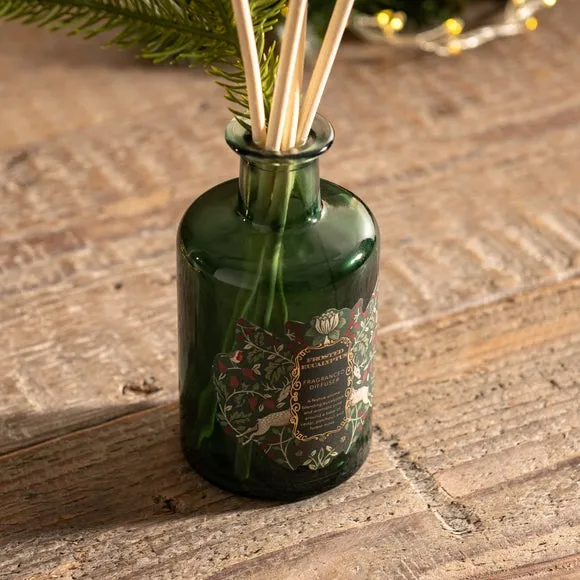 Reed Diffuser with Fir Sprig - Green, Glass