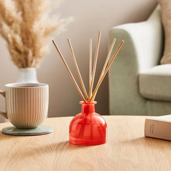 Reed Diffuser with Fruity Fragrance - Red Glass image