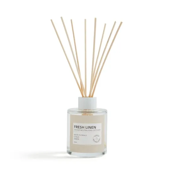 Reed Diffuser with Odour Control - Clear Glass