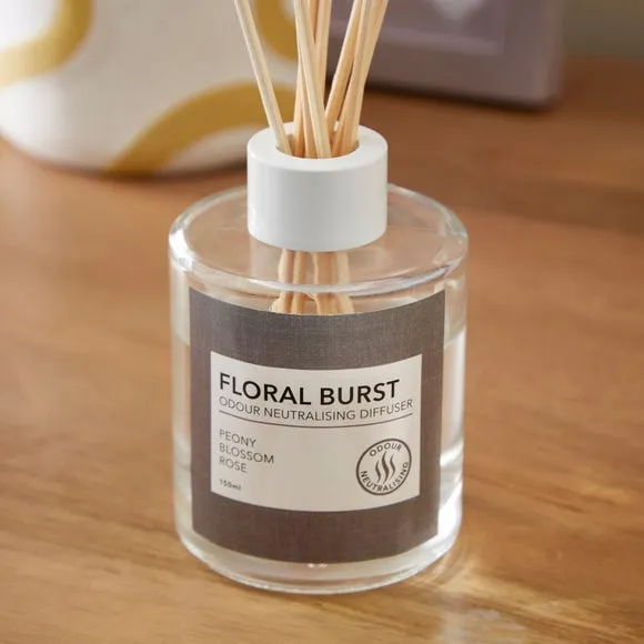 Reed Diffuser with Rattan Sticks - Clear Glass