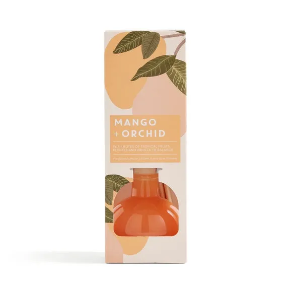 Reed Diffuser with Rattan Sticks - Orange, Glass