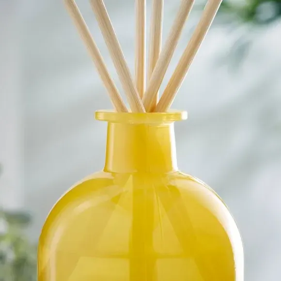 Reed Diffuser with Rattan Sticks - Yellow, Glass