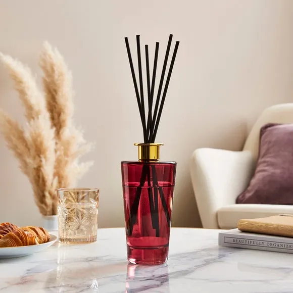 Reed Diffuser with Reeds - Burgundy, Glass image