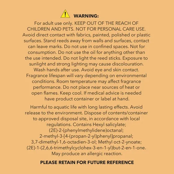 Reed Diffuser with Reeds - Clear, Glass