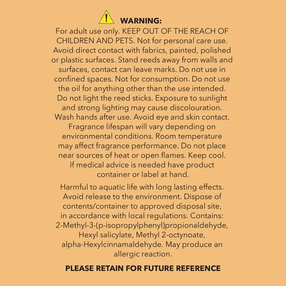 Reed Diffuser with Reeds - Clear, Glass