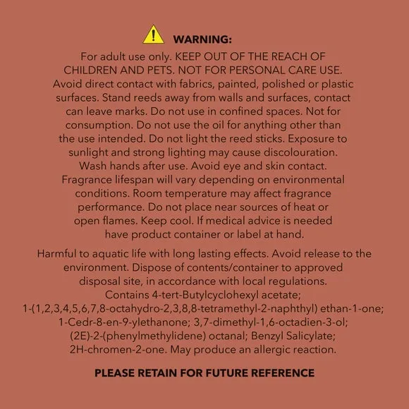 Reed Diffuser with Sandalwood Scent - Clear Glass