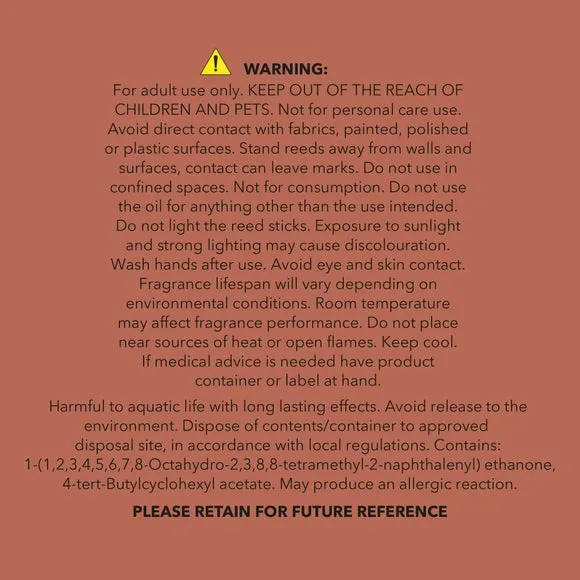 Reed Diffuser with Sandalwood Scent - Clear Glass