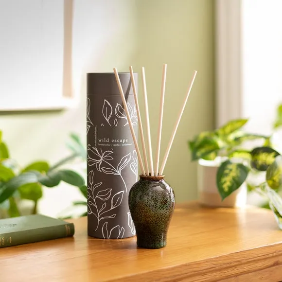 Reed Diffuser with Speckle Glaze - Green, Ceramic