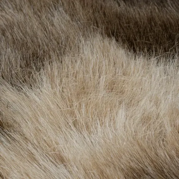 Reindeer Shape Faux Fur Rug - Natural, Acrylic