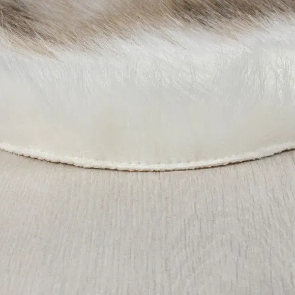 Reindeer Shape Faux Fur Rug - Natural, Acrylic