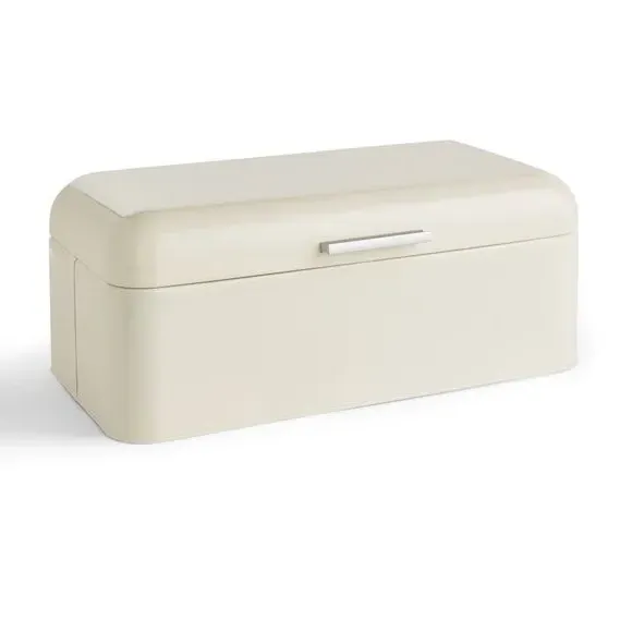 Retro Bread Bin with Lid - Cream, Iron