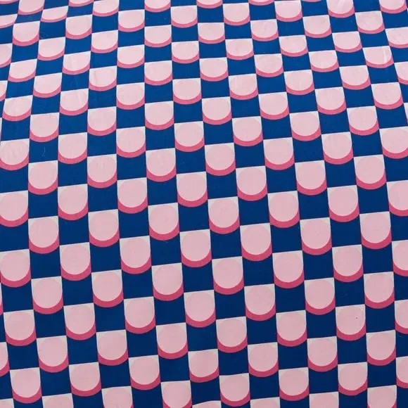 Retro Duvet Cover Set with Pillowcase - Rhubarb