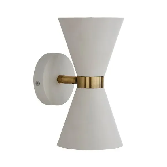 Retro Head Dual Lit Wall Light - Black