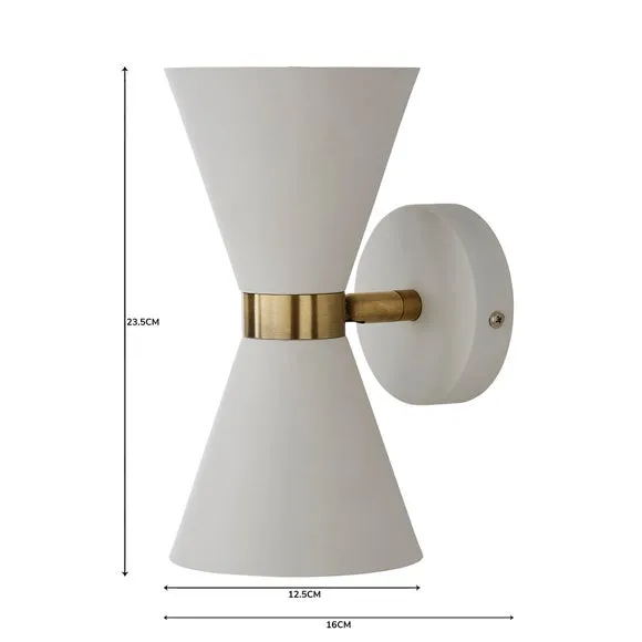 Retro Head Dual Lit Wall Light - Black