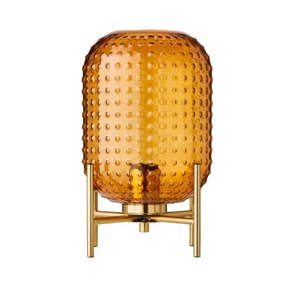 Retro Table Lamp - Amber, Glass