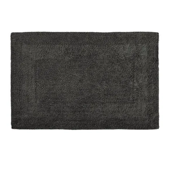 Reversible Bath Mat - Charcoal, Cotton