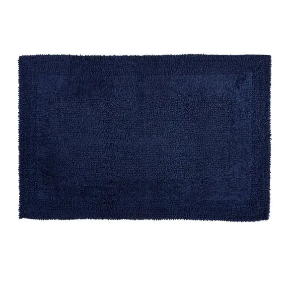 Reversible Bath Mat - Navy, Cotton