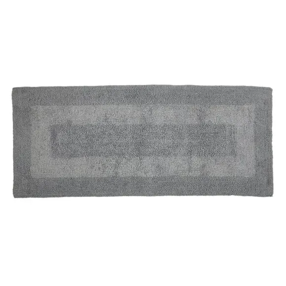 Reversible Bath Runner - Silver, Cotton