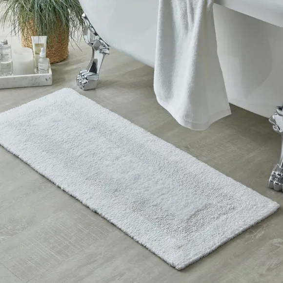 Reversible Bath Runner - White, Cotton
