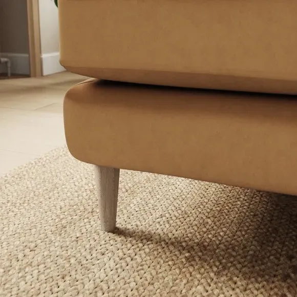 Reversible Corner Chaise Sofa - Caramel, Velvet