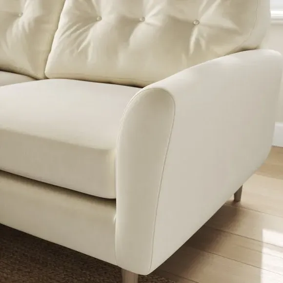 Reversible Corner Chaise Sofa - Champagne, Velvet
