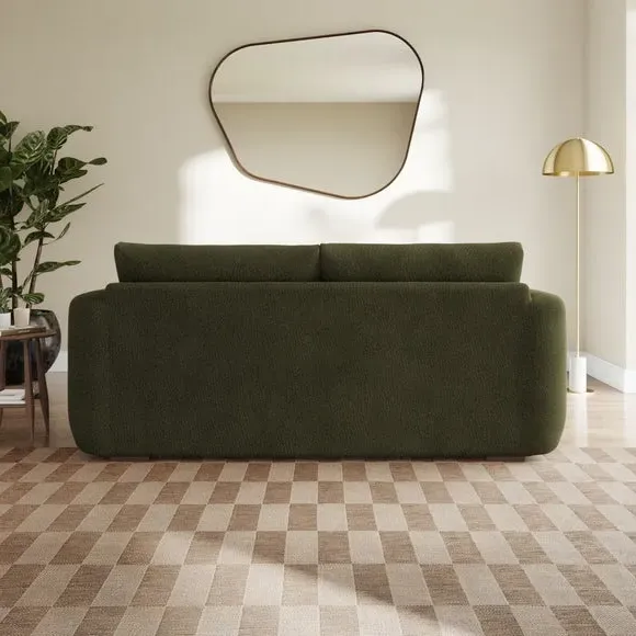 Reversible Corner Chaise Sofa - Forest Green, Boucle