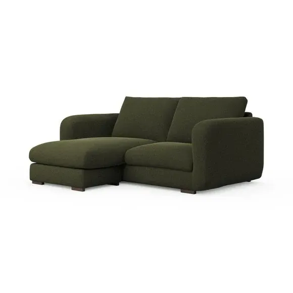 Reversible Corner Chaise Sofa - Forest Green, Boucle