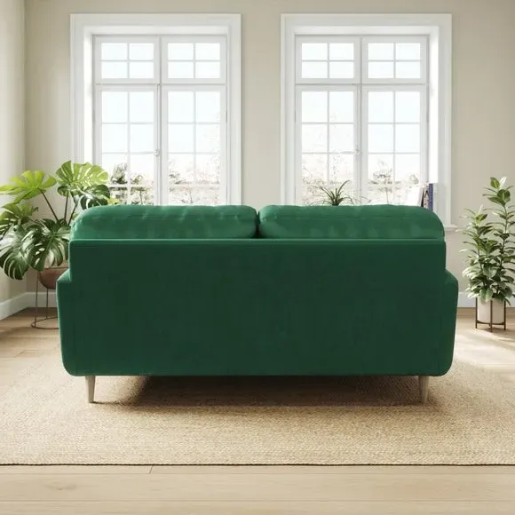 Reversible Corner Chaise Sofa - Green, Velvet