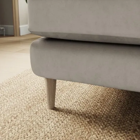 Reversible Corner Chaise Sofa - Grey, Velvet