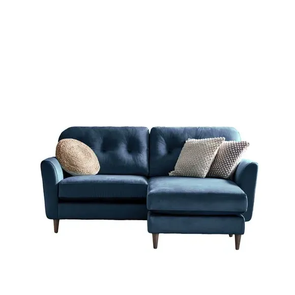 Reversible Corner Chaise Sofa - Navy, Velvet