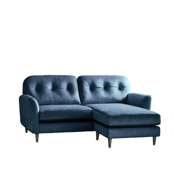 Reversible Corner Chaise Sofa - Navy, Velvet