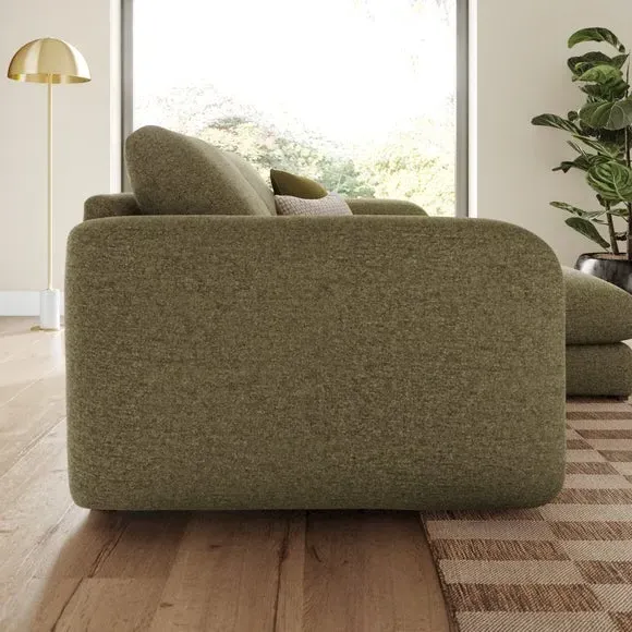 Reversible Corner Chaise Sofa - Olive, Chenille