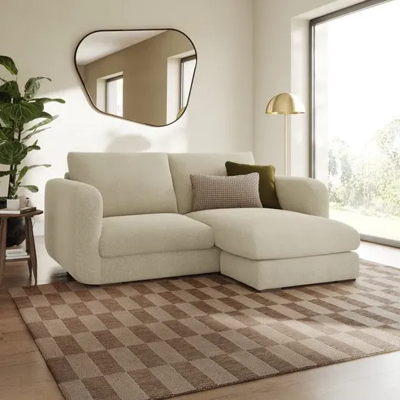 Reversible Corner Chaise Sofa - Sandstone, Boucle