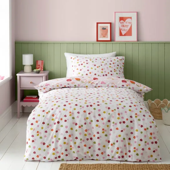 Reversible Duvet Cover & Pillowcase Set - Pink