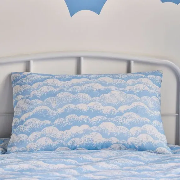 Reversible Duvet Cover Set - Blue, Cotton
