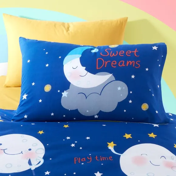 Reversible Duvet Cover Set - Blue