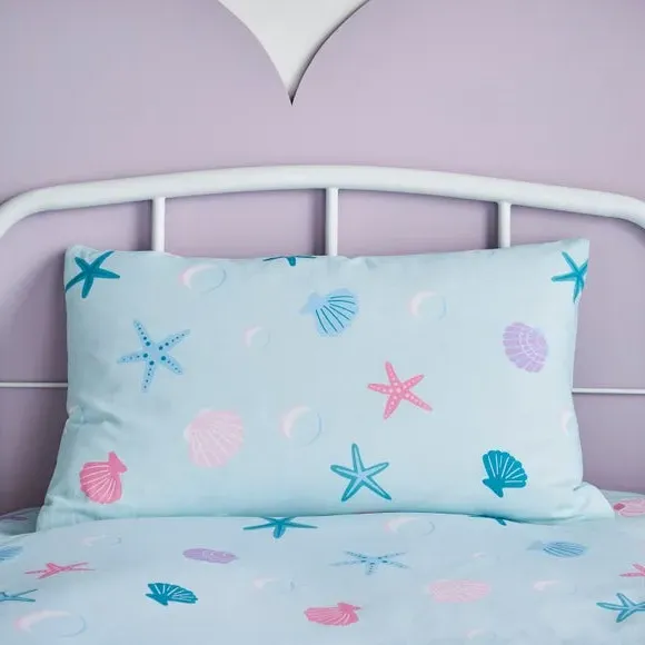 Reversible Duvet Cover Set - Blue, Polycotton