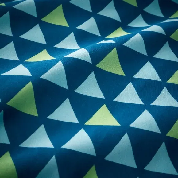 Reversible Duvet Cover Set - Blue, Polycotton