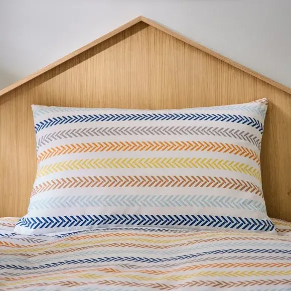 Reversible Duvet Cover Set - Cream, Polycotton