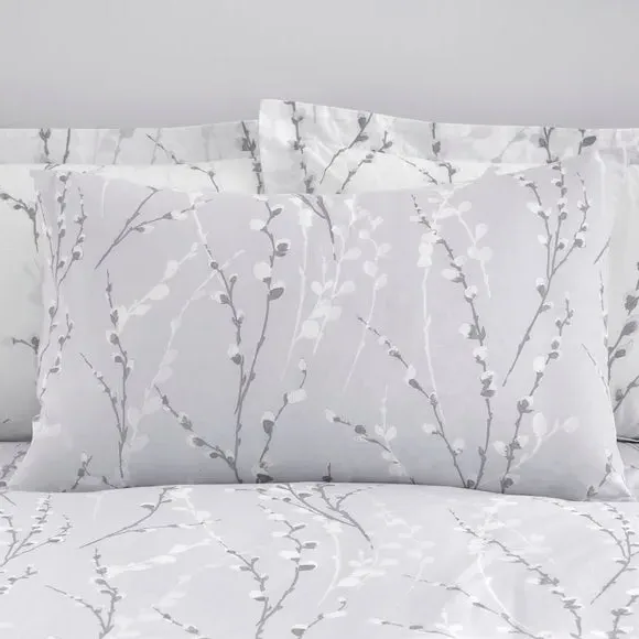 Reversible Duvet Cover Set - Light Grey, Cotton