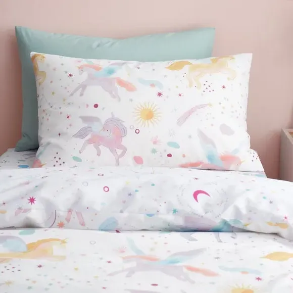 Reversible Duvet Cover Set - Lilac, Polycotton