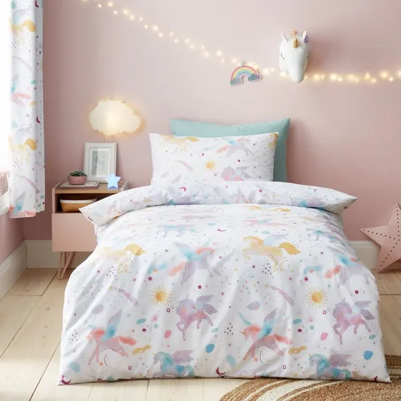Reversible Duvet Cover Set - Lilac, Polycotton image