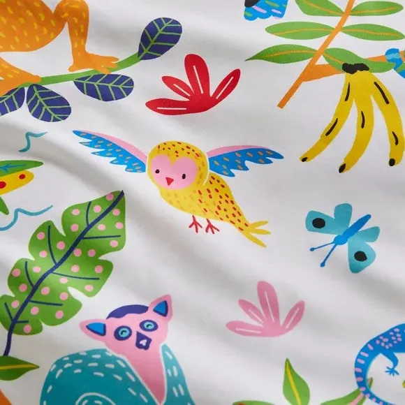 Reversible Duvet Cover Set - Multicolor, Cotton