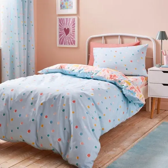 Reversible Duvet Cover Set - Multicolor, Cotton